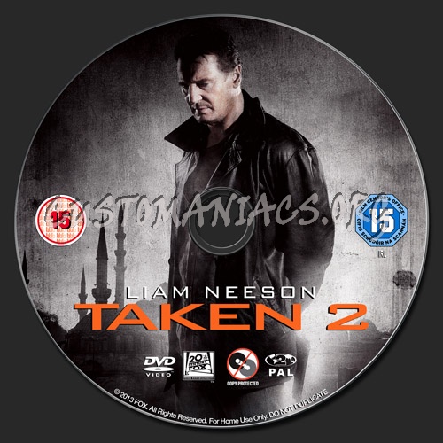 Taken 2 dvd label