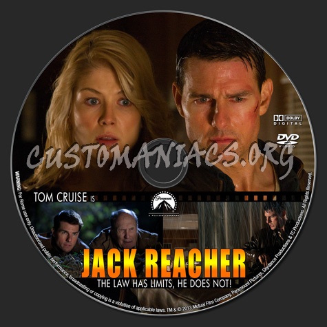 Jack Reacher dvd label