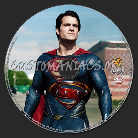 Man Of Steel dvd label