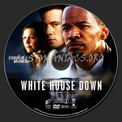 White House Down dvd label