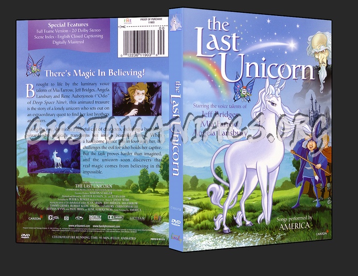 The Last Unicorn dvd cover