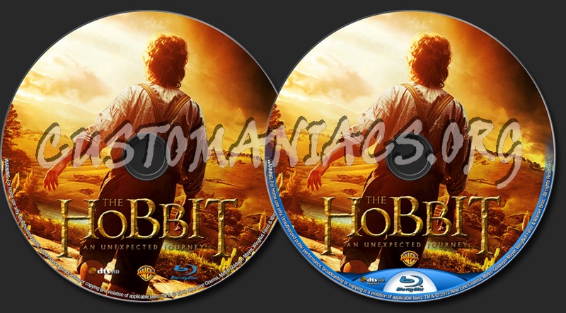 The Hobbit: An Unexpected Journey blu-ray label