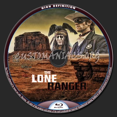 The Lone Ranger blu-ray label