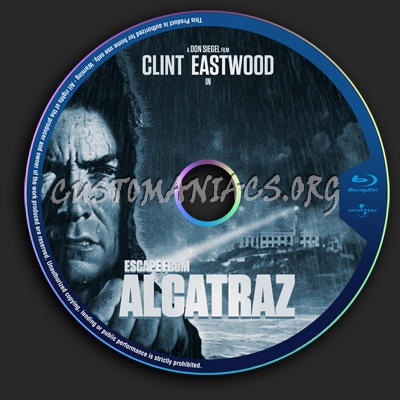 Escape From Alcatraz blu-ray label