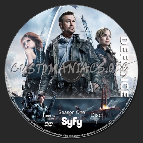 Defiance - Season One dvd label