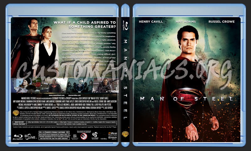 Man of Steel blu-ray cover