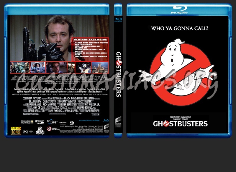 Ghostbusters blu-ray cover