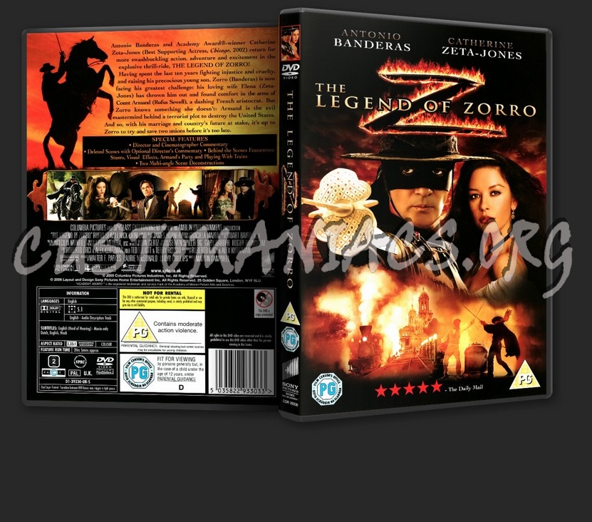 The Legend Of Zorro dvd cover
