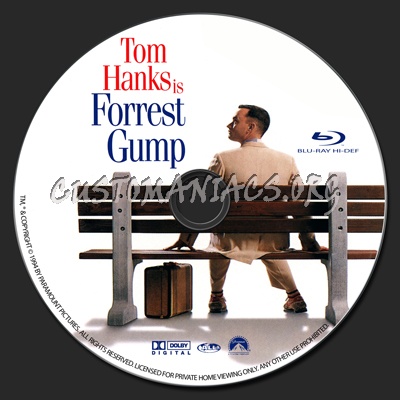 Forrest Gump blu-ray label