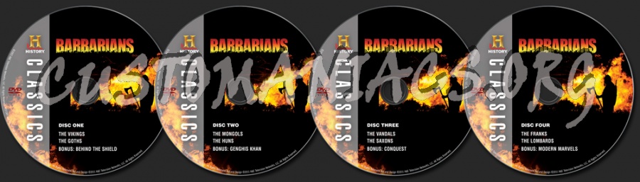 Barbarians dvd label