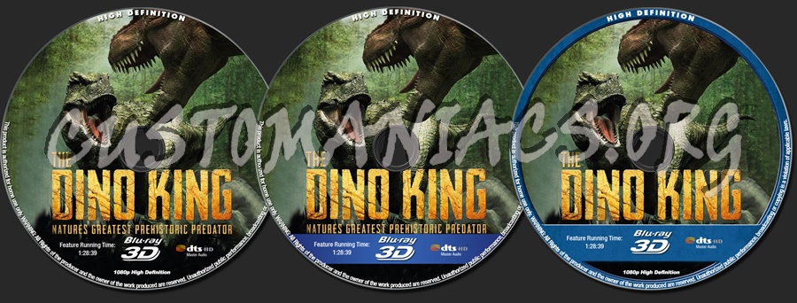 The Dino King 3D blu-ray label