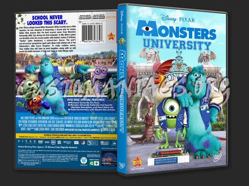 Monsters University (2013) dvd cover