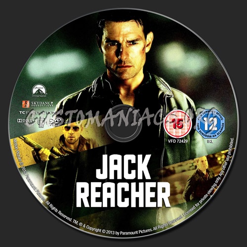 Jack Reacher dvd label