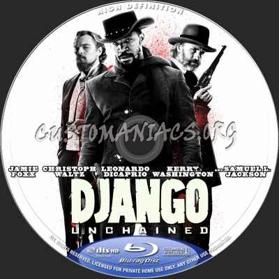 Django Unchained blu-ray label