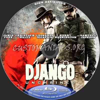 Django Unchained blu-ray label