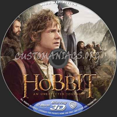 The Hobbit - An Unexpected Journey 3D (2 Disk Version) blu-ray label