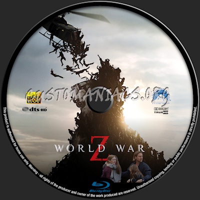 World War Z blu-ray label