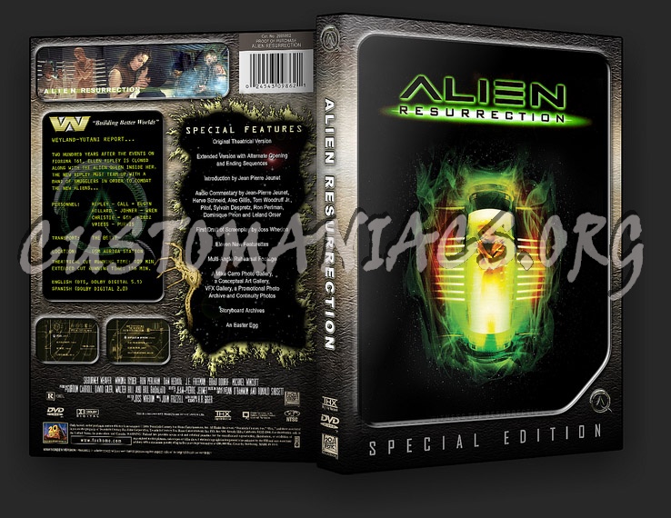Alien Resurrection - quad custom dvd cover