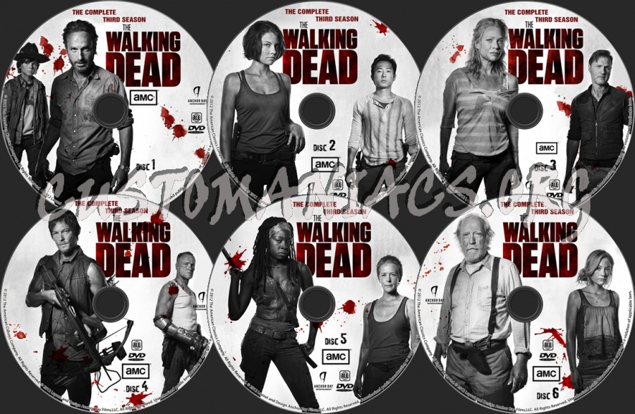 The Walking Dead Season 3 dvd label