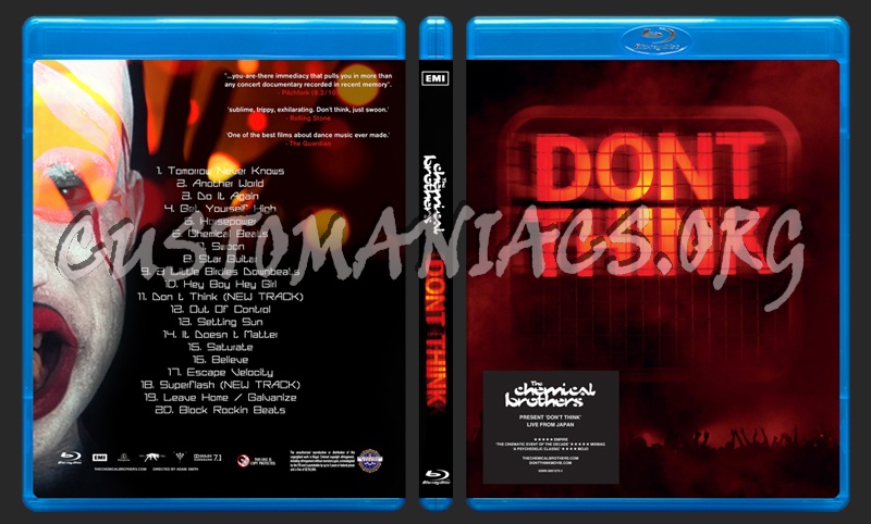 The Chemical Brothers - Don't think blu-ray cover