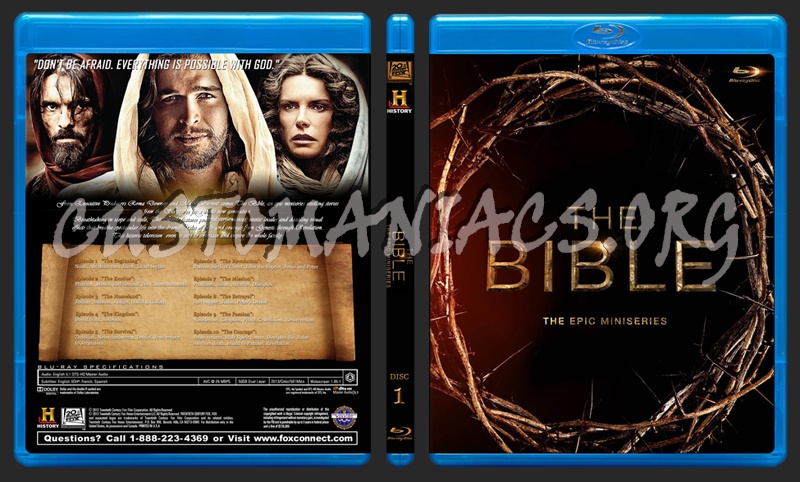 The Bible - The Epic Miniseries blu-ray cover