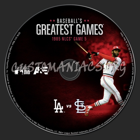 Baseball's Greatest Games 1985 NLCS Game 5 dvd label