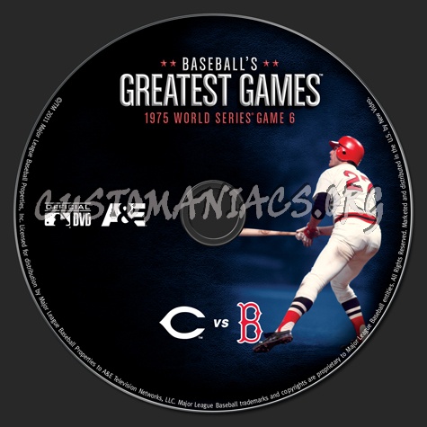 Baseball's Greatest Games 1975 Worls Series Game 6 dvd label