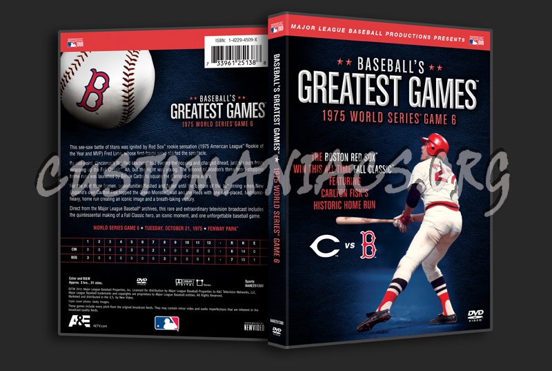 Baseball's Greatest Games 1975 Worls Series Game 6 dvd cover