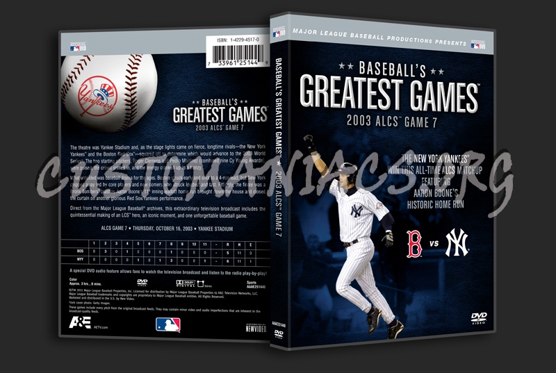 Baseball's Greatest Games 2003 ALCS Game 7 dvd cover