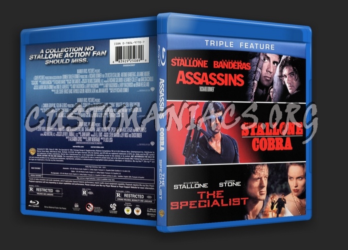 Stallone Triple Feature blu-ray cover
