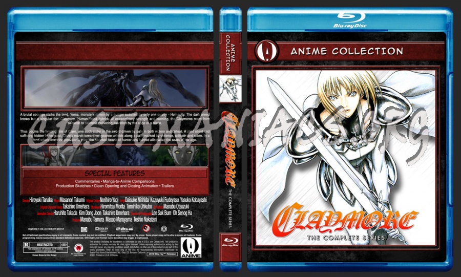 Anime Collection Claymore Complete Collection blu-ray cover