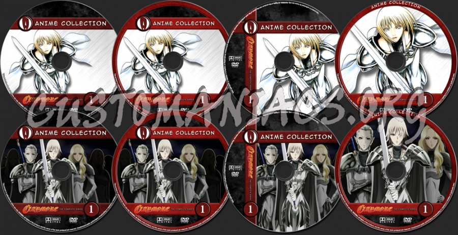 Anime Collection Claymore Complete Collection dvd label
