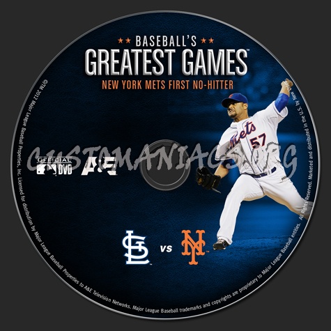 Baseball's Greatest Games New York Mets First No-Hitter dvd label