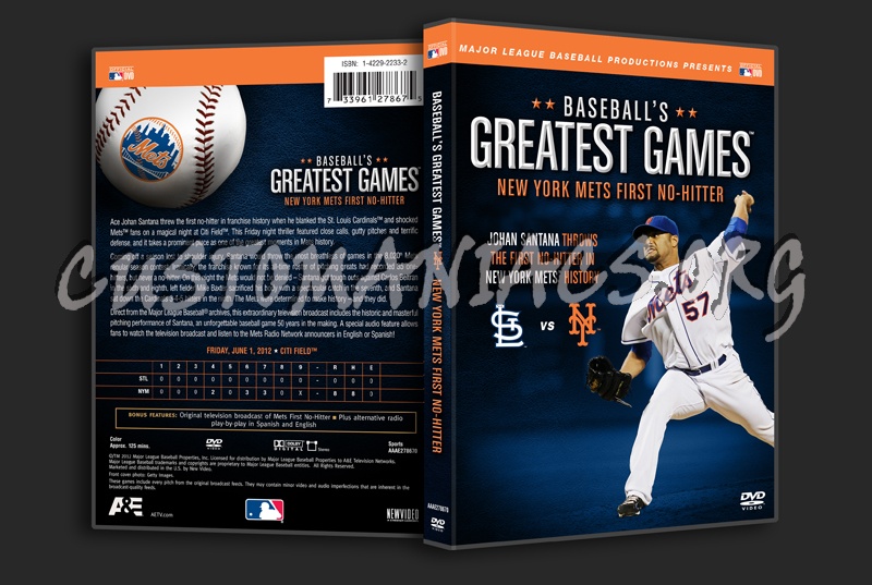 Baseball's Greatest Games New York Mets First No-Hitter dvd cover