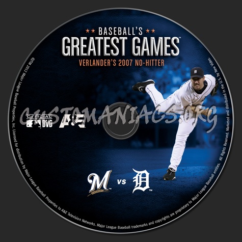 Baseball's Greatest Games Verlander's 2007 No-Hitte dvd label