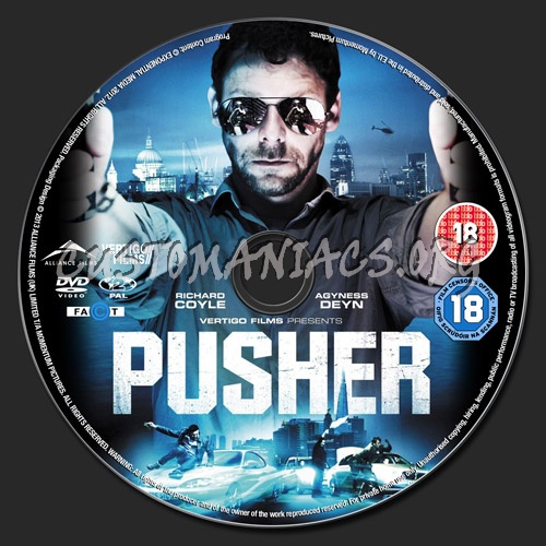 Pusher (2012) dvd label