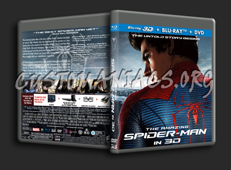 The Amazing Spider-Man 3D blu-ray cover