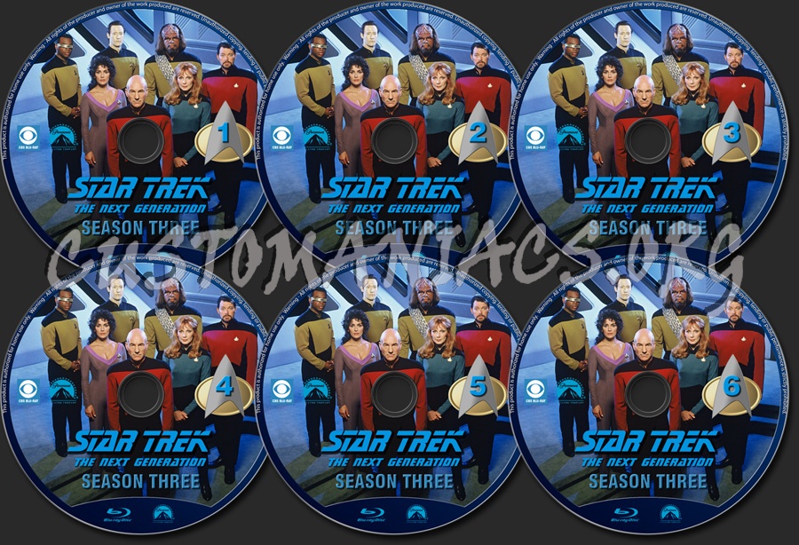 Star Trek The Next Generation S3 dvd label