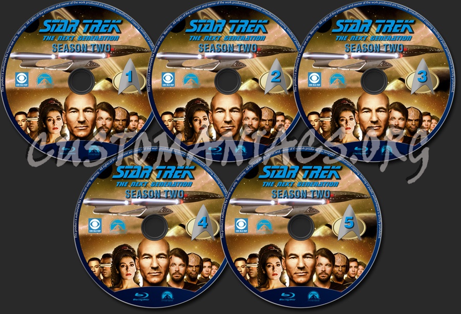 Star Trek The Next Generation S2 dvd label