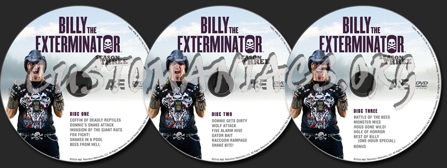 Billly the Exterminator Season 3 dvd label