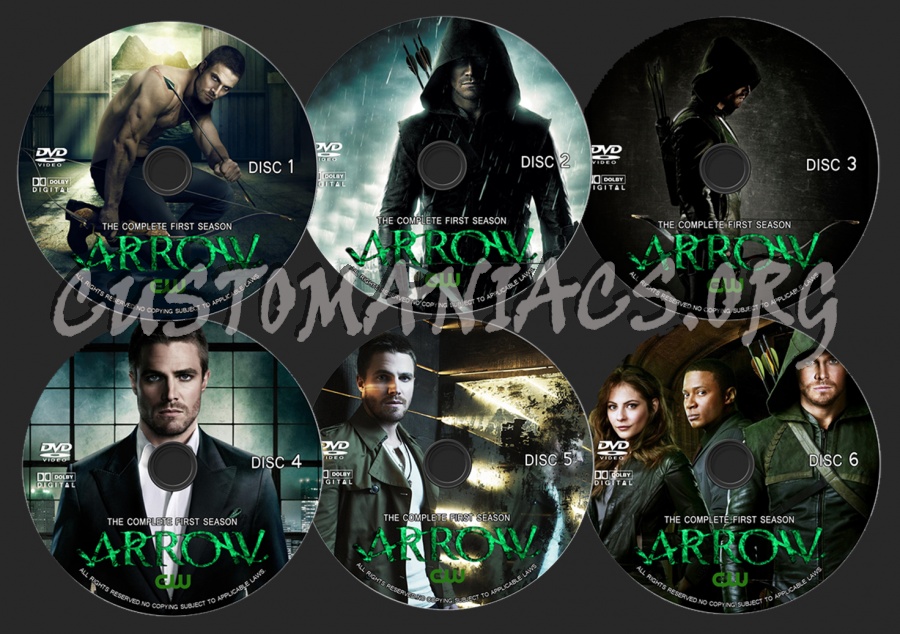 Arrow Season One dvd label