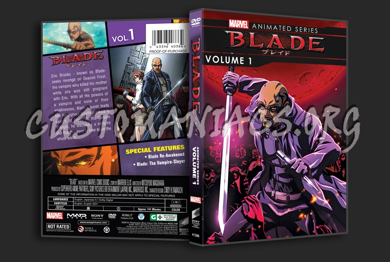 Blade Animated Series Volume 1 dvd cover