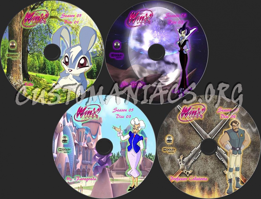 Winx Club Season 5 dvd label