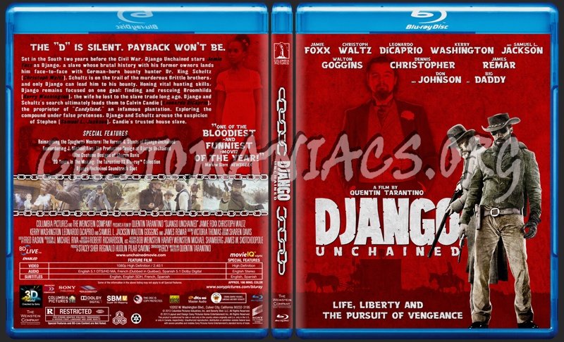 Django Unchained blu-ray cover