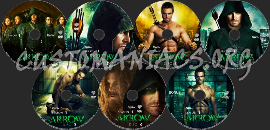 Arrow dvd label