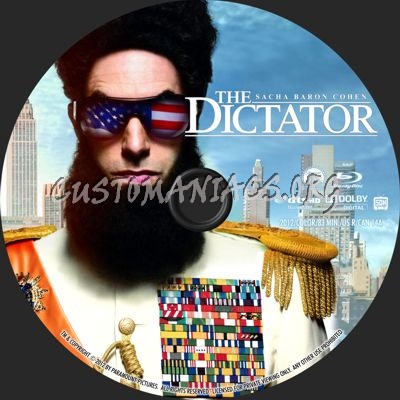 The Dictator blu-ray label