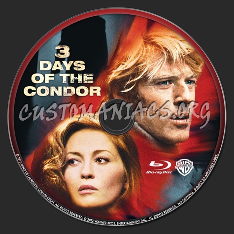 Three Days Of The Condor blu-ray label