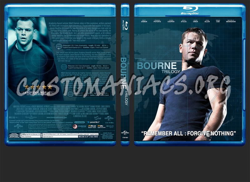 The Bourne Trilogy blu-ray cover
