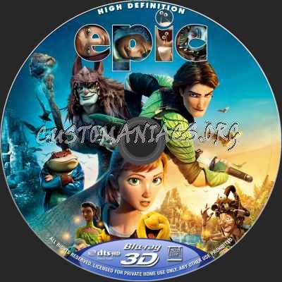 Epic (2D+3D) blu-ray label