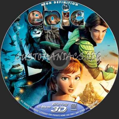 Epic (2D+3D) blu-ray label